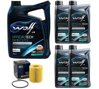 Olio Motore Set Lupo Officialtech C2/C3 5W30 9 Litro + Filtro per Lexus Ls GS