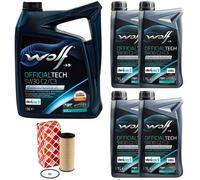 Olio Motore Set Lupo Officialtech C2/C3 5W30 9 Litro + Filtro per VW Lt 28-46