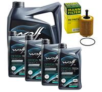 Olio Motore Set Lupo Officialtech C3 Ll III 5W30 9 Litro + Filtro Olio per VW