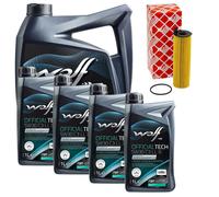 Olio Motore Set Lupo Officialtech C3 Ll III 5W30 9 Litro + Filtro per di