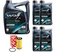 Olio Motore Set Lupo Officialtech C3 Ll III 5W30 9 Litro + Filtro per Opel