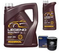 Olio Motore Set Mannol 0W-30 Legend 6 Litro + Filtro Olio,per Audi Skoda VW