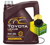Olio Motore Set Mannol 5W-30 4 Litro + Filtro Olio per Citroën C3 L C4 Berlina