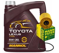Olio Motore Set Mannol 5W-30 4 Litro + Filtro per Citroën Xsara Break C3 I C2