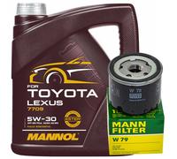 Olio Motore Set Mannol 5W-30 4 Litro + Filtro per Dacia Logan Ll MCV II