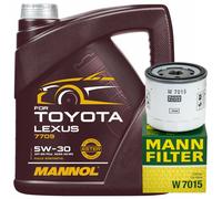 Olio Motore Set Mannol 5W-30 4 Litro + Filtro per Ford Transit Scatola Volvo V50