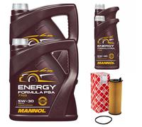 Olio Motore Set Mannol 5W-30 Energia Formula 12 Litro + Filtro per . Audi A8 4.0