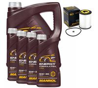 Olio Motore Set Mannol 5W-30 Energia Formula 9 Litro + Filtro per Mercedes