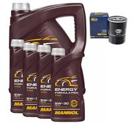Olio Motore Set Mannol 5W-30 Energia Formula 9 Litro + Filtro per Mitsubishi