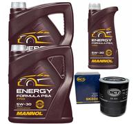 Olio Motore Set Mannol 5W-30 Energia Formula PSA 11 Litro + Filtro per