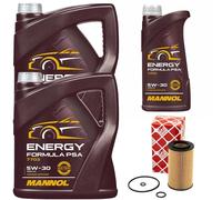 Olio Motore Set Mannol 5W-30 Energia Formula PSA 11 Litro + Filtro per Mercedes