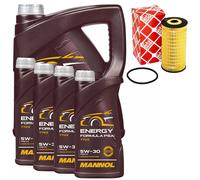 Olio Motore Set Mannol 5W-30 Energia Formula PSA 9 Litro + per Opel Movano B