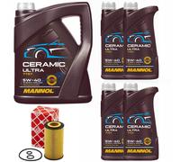 Olio Motore Set Mannol 5W-40 Ceramica Ultra 9Liter + Filtro per Mercedes Vito