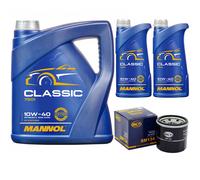 Olio Motore Set Mannol Classic 10W-40 Api 7 Litro + Filtro per Infiniti Fx 45