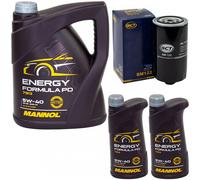 Olio Motore Set Mannol Energia Formula 5W-40 7 Litro + Filtro per VW Lt 28-35