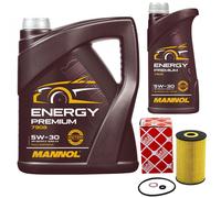Olio Motore Set Mannol Energia Premium 5W-30 6 Litro + Filtro per Hyundai i30