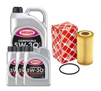 Olio Motore Set Megol 5W-30 Plus Meguin 8 Litro + Filtro per VW Amarok 3.0 Tdi