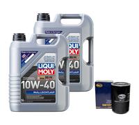 Olio Motore Set MOS2 Bassa Visciosità 10W-40 10 Litro + Filtro per Peugeot Boxer