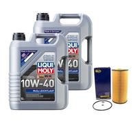 Olio Motore Set MOS2 Bassa Visciosità 10W-40 10Liter + Filtro per Daewoo Musso