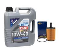 Olio Motore Set MOS2 Scorrevolezza 10W-40 5 Litro Filtro SH4771P per Seat Skoda
