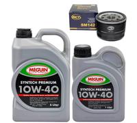 Olio Motore Set SAE 10W-40 Meguin 6 Litro + Filtro per Alfa Romeo Opel Renault