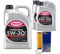 Olio Motore Set SAE 5W-30 Plus Meguin 7 Litro + Filtro per BMW 3er 7er 4er 1er