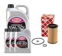 Olio Motore Set SAE 5W-30 Plus Meguin 8 Litro + Filtro per Mercedes Classe M