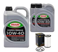 Olio Motore Set Syntech 10W-40 Meguin 7 Litro + Filtro per Mercedes GLK