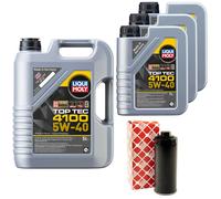 Olio Motore Set Top Tec 4100 5W-40 8 Litro + Filtro 172252 per Audi A6 Avant 4.2