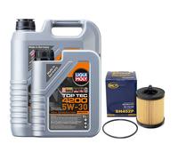 Olio Motore Set Top Tec 4200 5W-30 6 Litro + Filtro per Opel Speedster 2.2 E01