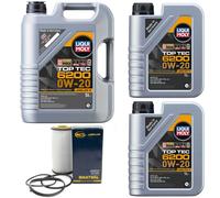 Olio Motore Set Top Tec 6200 0W-20 Liqui Moly 7 Litro + Filtro per Audi A6 A7 A4