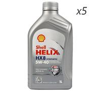 OLIO MOTORE SHELL HELIX HX8 5W40 BENZINA DIESEL GPL METANO FIAT RENAULT 5 LITRI
