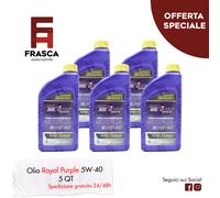 Olio Motore Sintetico 5W40 Royal Purple Alte Prestazioni API SP Acea A3 B4 21