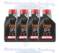 Olio Motore Tagliando Moto Motul 7100 10W60 4T MA2 100% Sintetico 4 Litri