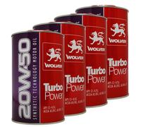 Olio Motore Wolver 20W50 Sintetico Turbo Diesel ACEA A3/ B3,A3/B4,E7 4 Litri
