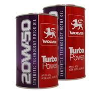 Olio Motore Wolver 20W50 Turbo Power ACEA A3 B3 Lubrificante 2 Litri