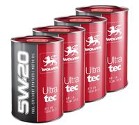 Olio Motore Wolver 5W20 Ultratec API SN ILSAC GF 5 Lubrificante 4 Litri