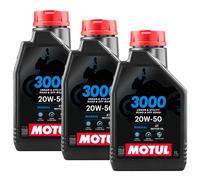 Olio Motul 20W50 Minerale 3000 per motore 4T per Harley-Davidson in 3LITRI New
