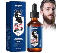 Olio per Barba, Siero per la Crescita Della-Barba, Idratante per Barba e Pelle, Ottimale per la Cura della-barba Regalo, Regalo per Marito/Padre/Uomini (55 ml)