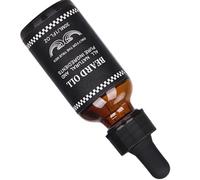 Olio per Barba Uomo 30ml in Vetro, Nutriente e Idratante | Fluido Nero, Pratico da Viaggio, Cura Quotidiana e Fidanzato, Flacone Glicerina