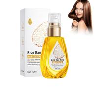 Olio per capelli, 70 ml, olio per capelli con estratto di riso, olio per la cura dei capelli per la crescita sana dei capelli, olio di acqua di riso, per la crescita dei capelli, forza, lucentezza per