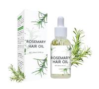 Olio per capelli al rosmarino, olio di rosmarino per la crescita dei capelli biologico, leggero e nutriente, controlla l'effetto crespo, leviga le doppie punte e lenisce il cuoio capelluto, aumenta la