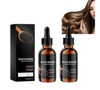 Olio per capelli al sesamo nero, sesamo nero, riso nero e spray al rosmarino, nutre i capelli e migliora i capelli secchi e crespi