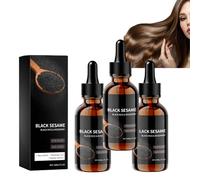 Olio per capelli al sesamo nero, sesamo nero, riso nero e spray al rosmarino, nutre i capelli e migliora i capelli secchi e crespi