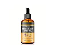 Olio per capelli alla cipolla e fieno greco, olio nutriente per il trattamento del cuoio capelluto e dei capelli con vitamina E, per capelli secchi e danneggiati, rinforza i capelli, riduce la