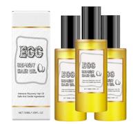 Olio per capelli all'albume d'uovo, un'essenza riparatrice intensiva, rinfrescante e non grassa, idratante e levigante, che migliora la secchezza, nutre e rinforza.