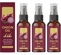 Olio per capelli con cipolla rossa, olio biologico con cipolla rossa, spray sierico per capelli più sani, idratante e non grasso, rafforza le radici dei capelli, riduce la rottura dei capelli, 30 ml