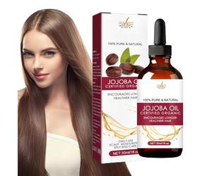 Olio per capelli per crescita naturale - formula con olio di jojoba nutriente, rafforzamento per capelli sottili e deboli | 30 ml di trattamento anti-raid idratante, olio per stim