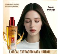 Olio per capelli straordinario L'Oreal, per capelli colorati o secchi, ripara i capelli danneggiati, ammorbidisce i capelli ruvidi, migliora la lucentezza, antieffetto crespo, nutrizione intensa, text