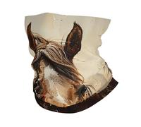 Olio per Cavalli Marrone Rustico Western Vintage Uomo Donna Scaldacollo Multifunzione Fascia per Capelli Elastico Sciarpa A Tubo per Yoga Escursionismo Ciclismo